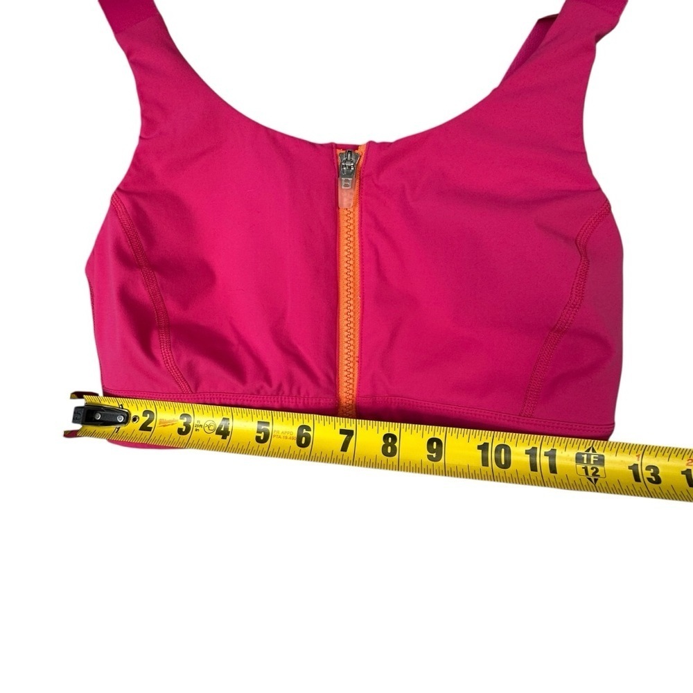 Outdoor Voices Powerhouse Bra Sz S/M D Cup Pink High Support Zip Front - Picture 7 of 9